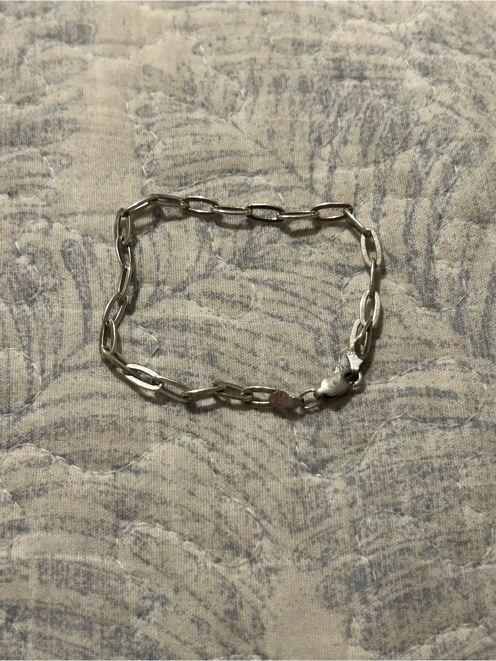 925 Sterling Silver Paperclip Chain Bracelet - Silver